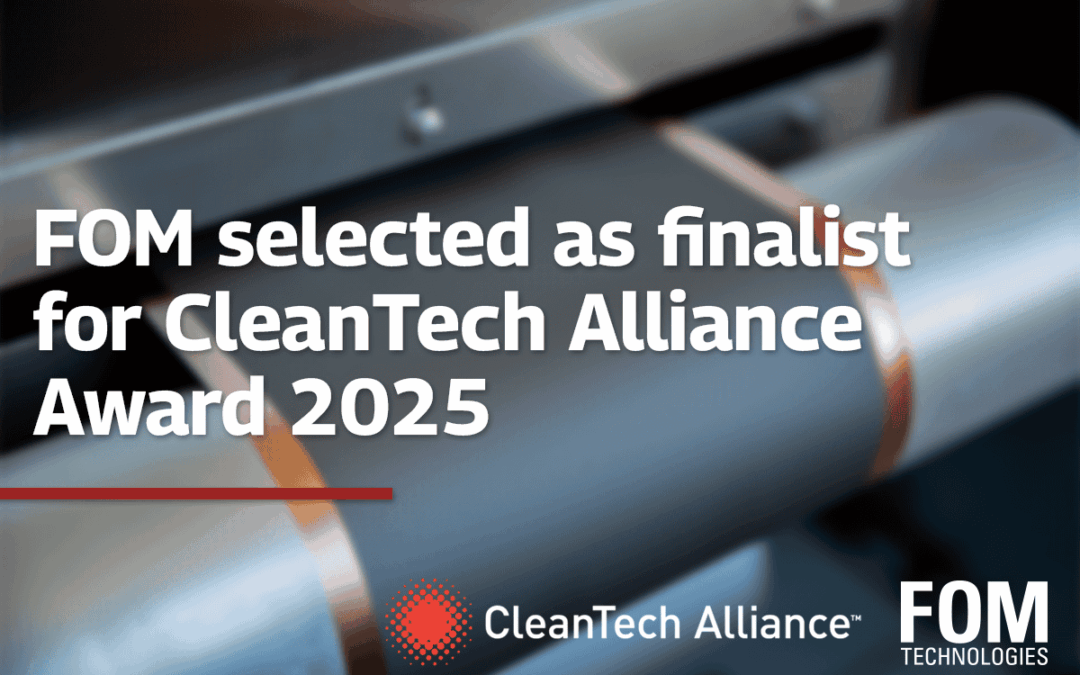 FOM selected as a finalist for the American Cleantech Alliance Award